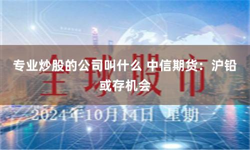 专业炒股的公司叫什么 中信期货:沪铅或存机会