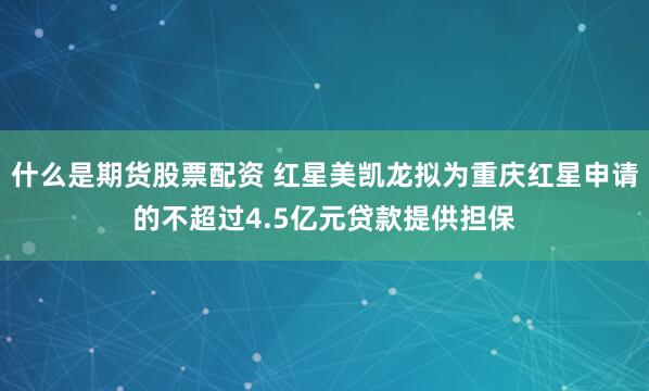 什么是期货股票配资 红星美凯龙拟为重庆红星申请的不超过4.5亿元贷款提供担保