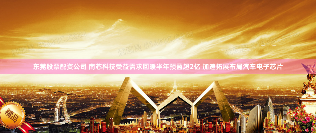 东莞股票配资公司 南芯科技受益需求回暖半年预盈超2亿 加速拓展布局汽车电子芯片