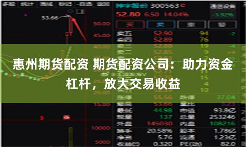 惠州期货配资 期货配资公司：助力资金杠杆，放大交易收益